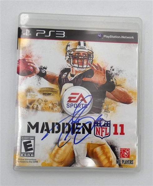 Drew Brees Autographed Madden 11 PS3 Game
