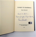 Ernie Harwell Autographed Tuned to Baseball Book