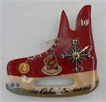Alex Delvecchio Autographed Red Wings Clock