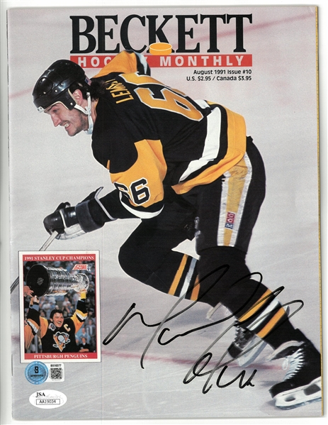 Mario Lemieux Autographed Beckett Magazine