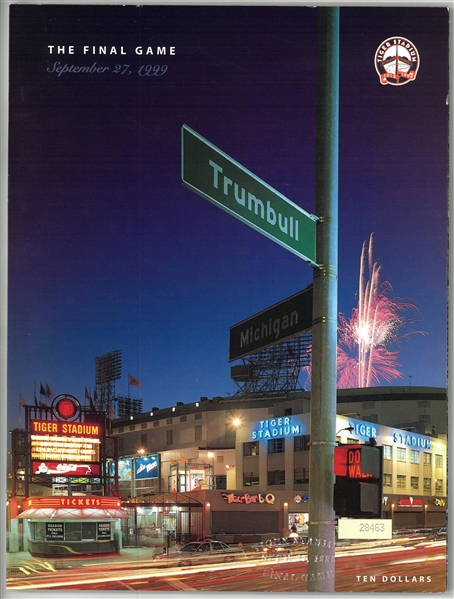 Tiger Stadium Final Game Program
