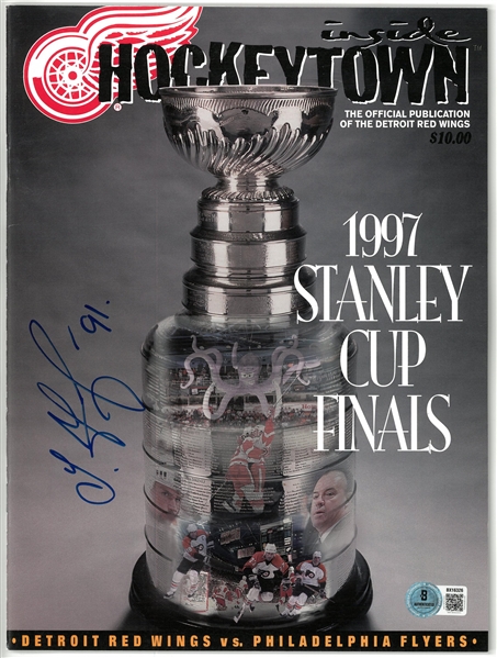 Sergei Fedorov Autographed 1997 Stanley Cup Program