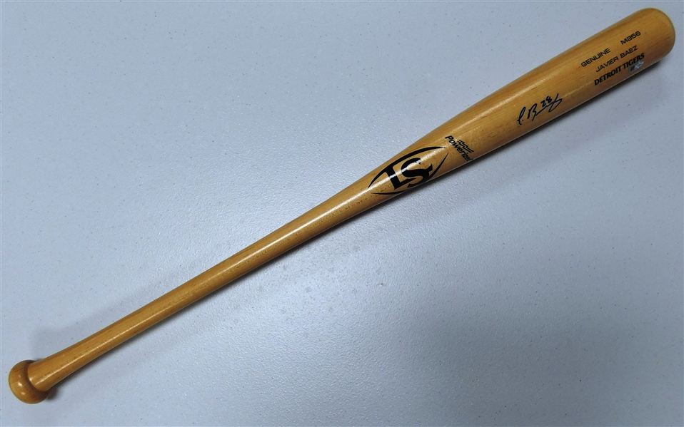 Javier Baez Autographed Bat