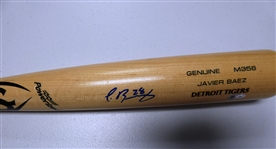 Javier Baez Autographed Bat