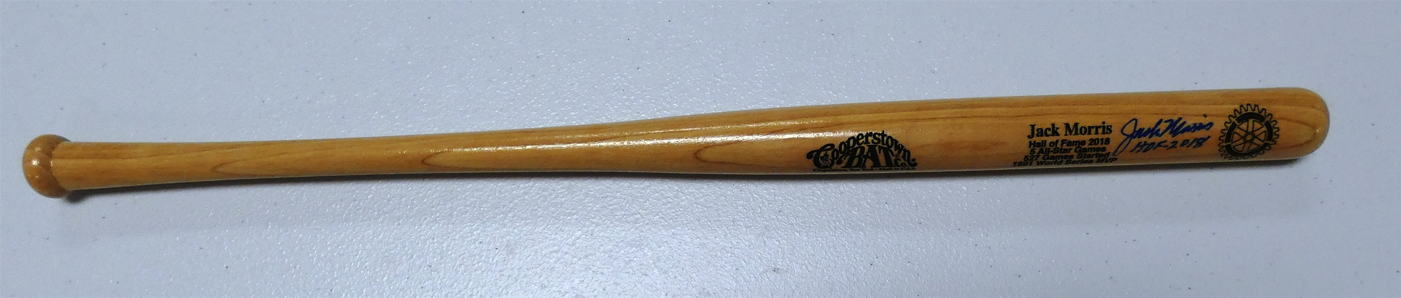 Jack Morris Autographed Mini Bat