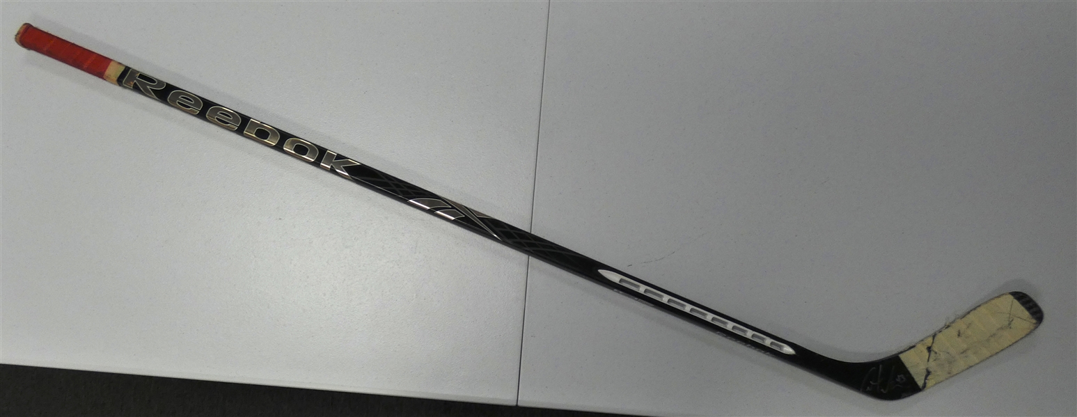 Darren Helm Game Used Autographed Stick