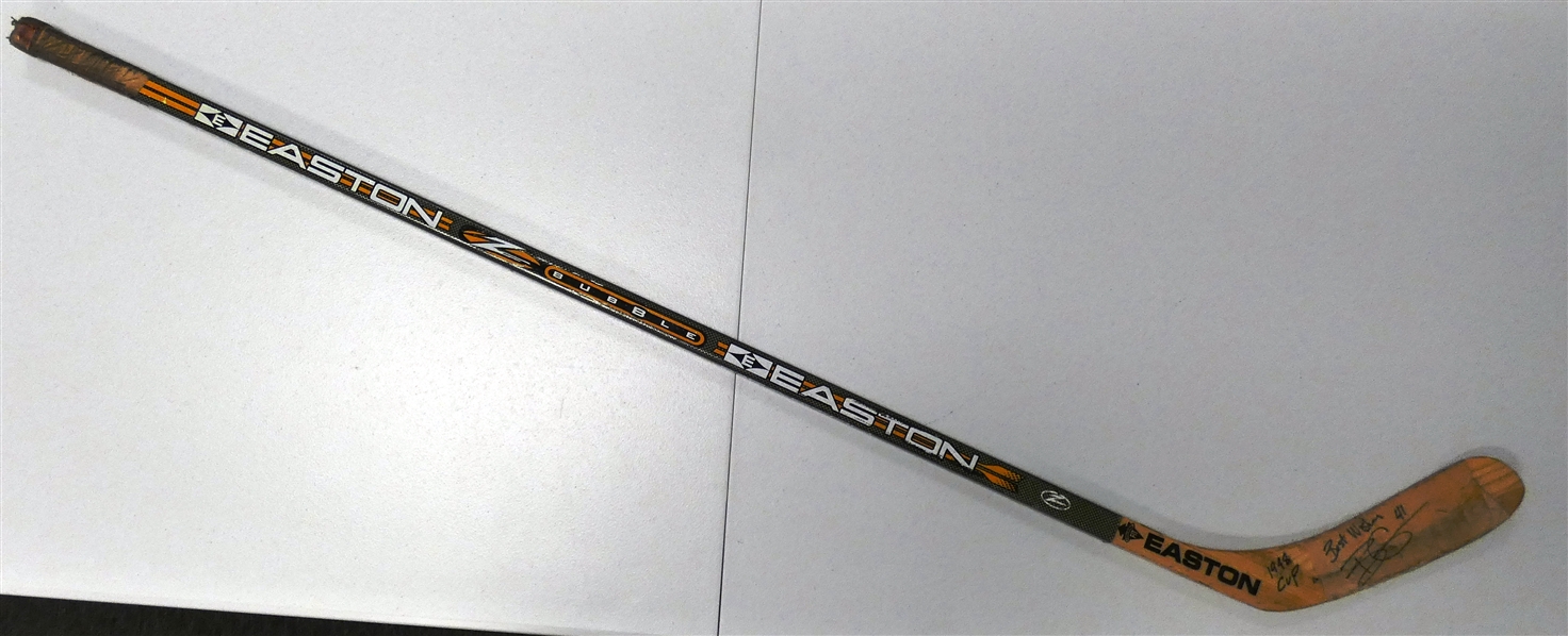 Brent Gilchrist Game Used Autographed Stick