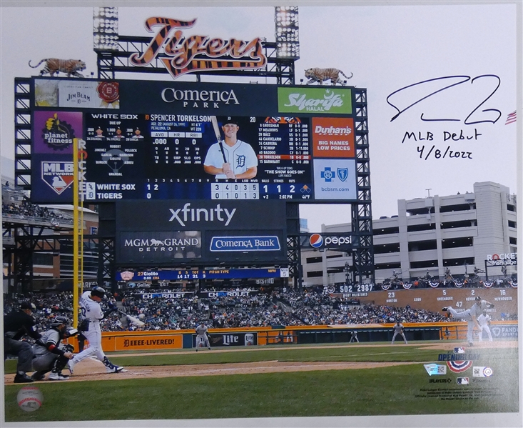 Spencer Torkelson Autographed 16x20 MLB Debut