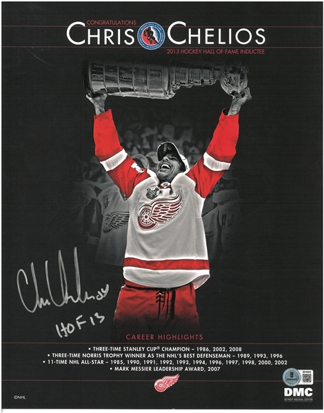 Chris Chelios Autographed 11x14
