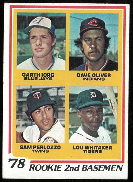 Lou Whitaker 1978 Topps Rookie Card