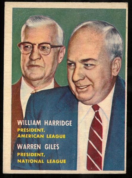 1957 Topps William Harridge & Warren Giles