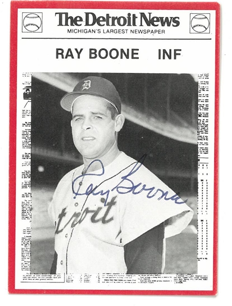 Ray Boone Autographed 1981 Detroit News