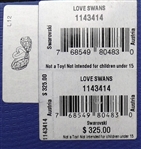 Swarovski Crystal Love Swans