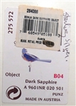 Swarovski Crystal Dark Sapphire Benua