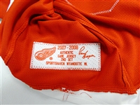Henrik Zetterberg Game Worn & Autographed 2008 Red Wings Jersey