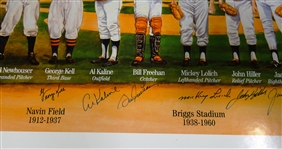 Detroit Tigers All Time Team Autographed Poster (Missing Gibby)