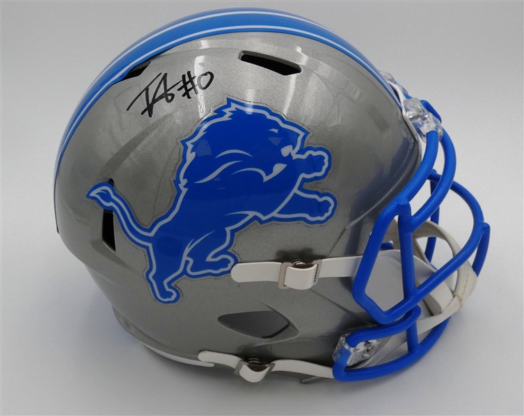 Terrion Arnold Autographed Lions Full Size Replica Helmet