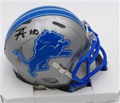Terrion Arnold Autographed Lions Mini Helmet