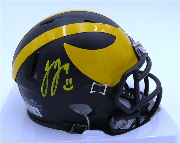 J.J. McCarthy Autographed Michigan Mini Helmet