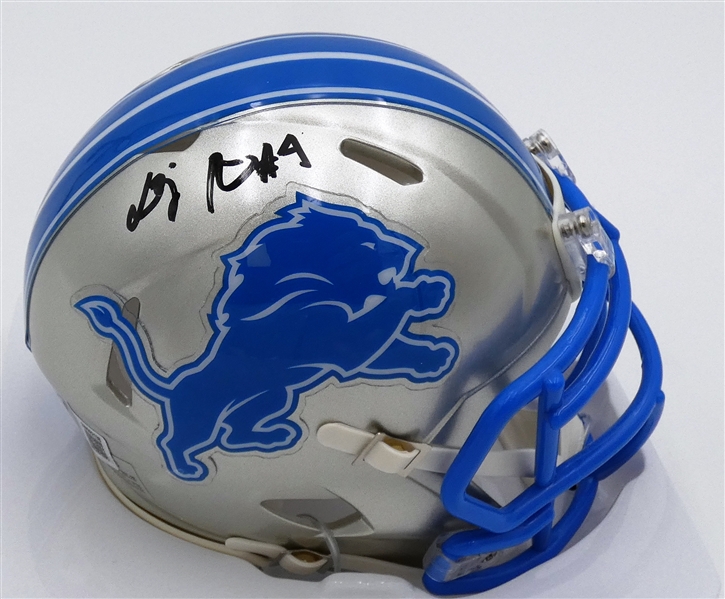 DJ Reed Autographed Lions Mini Helmet