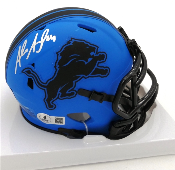 Alex Anzalone Autographed Lions Mini Helmet