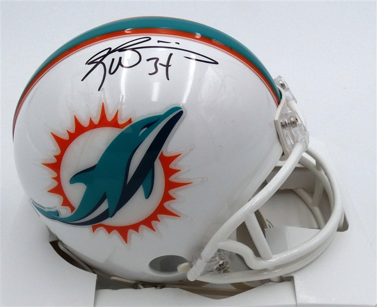 Ricky Williams Autographed Dolphins Mini Helmet