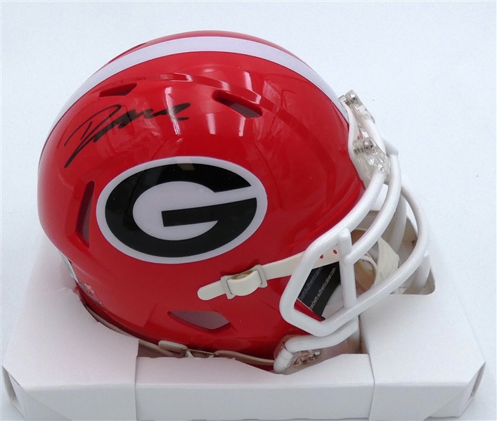 DAndre Swift Autographed Georgia Mini Helmet