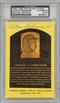 Charlie Gehringer Autographed Hall of Fame Plaque