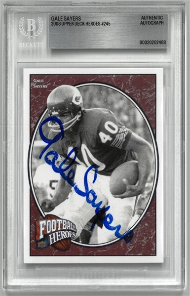 Gale Sayers Autographed 2008 Upper Deck Heroes