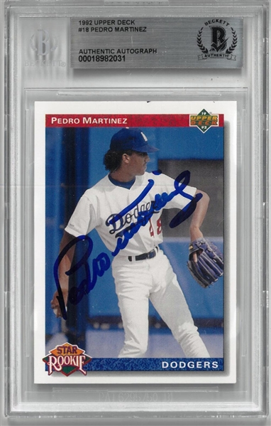 Pedro Martinez Autographed 1992 Upper Deck
