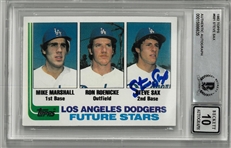 Steve Sax Autographed 1982 Topps Rookie Card