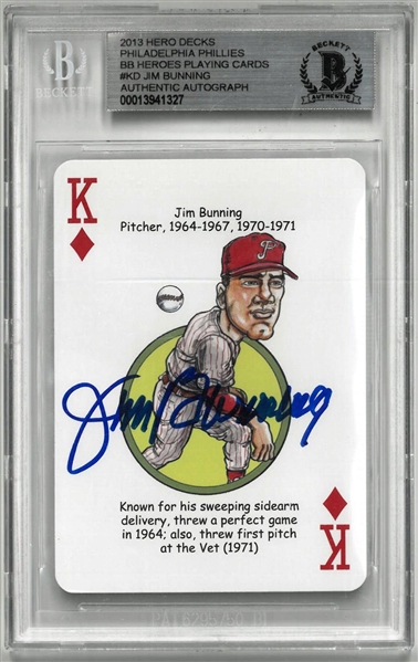 Jim Bunning Autographed Playing Card