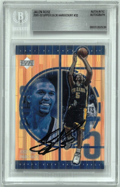 Jalen Rose Autographed 2001-02 Upper Deck Hardcourt