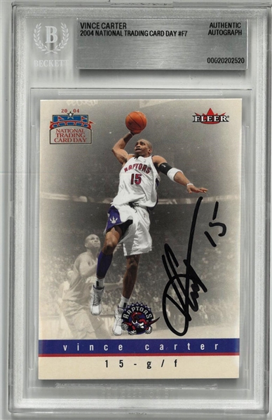 Vince Carter Autographed 2004 National Trading Card Day
