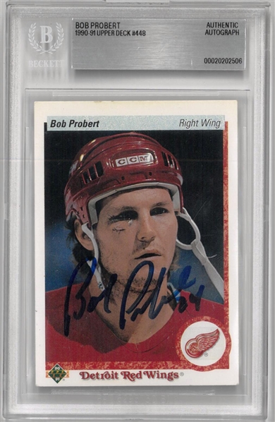 Bob Probert Autographed 1990-91 Upper Deck