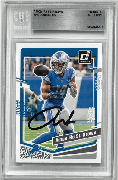 Amon-Ra St. Brown Autographed 2023 Donruss
