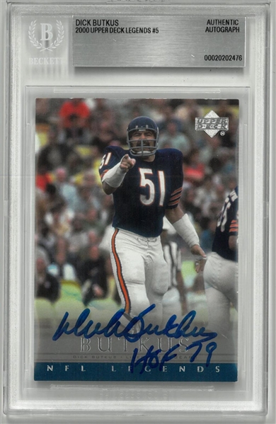 Dick Butkus Autographed 2000 Upper Deck Legends