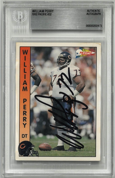 William Perry Autographed 1992 Pacific