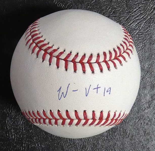 Will Vest Autographed Baseball