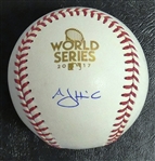 A.J. Hinch Autographed 2017 World Series Baseball