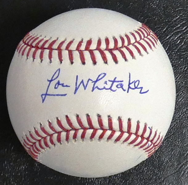 Lou Whitaker Autographed Baseball