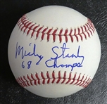 Mickey Stanley Autographed Baseball w/ 68 Champs