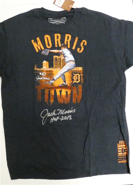 Jack Morris Autographed Hall of Fame T-Shirt