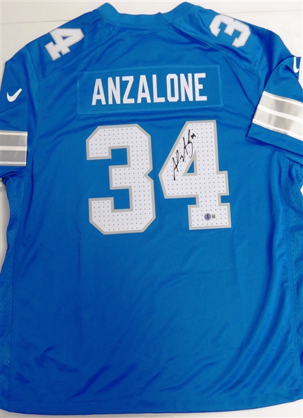 Alex Anzalone Autographed Detroit Lions Nike FUSE Jersey