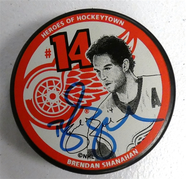 Brendan Shanahan Autographed Photo Puck