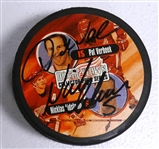 Pat Verbeek & Nicklas Lidstrom Autographed Photo Puck