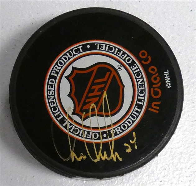 Chris Chelios Autographed Puck