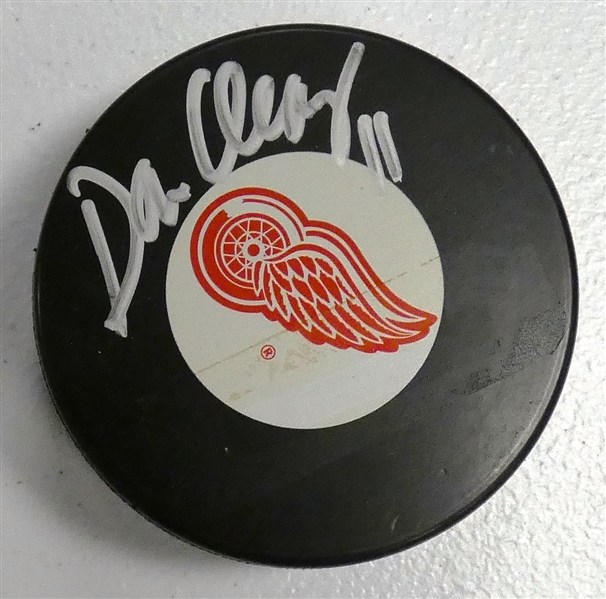 Dan Cleary Autographed Red Wings Puck