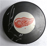 Todd Bertuzzi Autographed Red Wings Puck