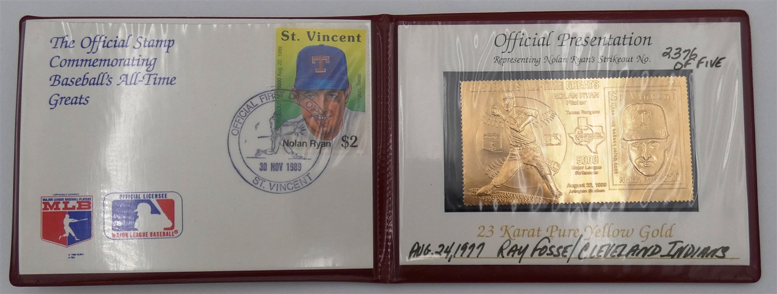 Nolan Ryan Stamp & Gold Medallion